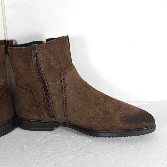 Ecco Women’s Touch 15 US 8 Brown Leather Side Zip Ankle Booties Boots - Picture 6 of 12